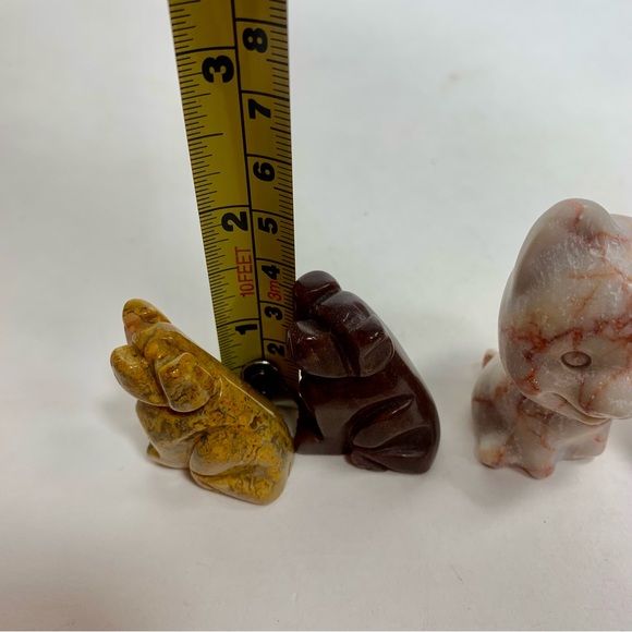 Four Figurines Natural Stone gemstone decor. Two cats and two dogs. - Picture 11 of 11